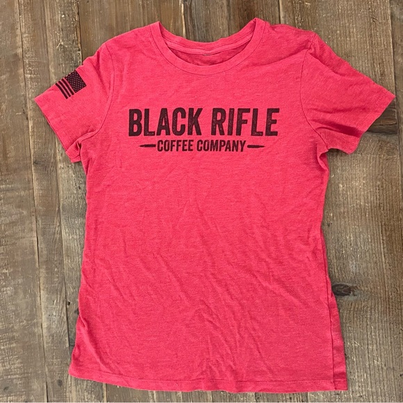 Black Rifle Coffee Company Red T-Shirt American Flag USA Short Sleeve Tee XL - Picture 1 of 4